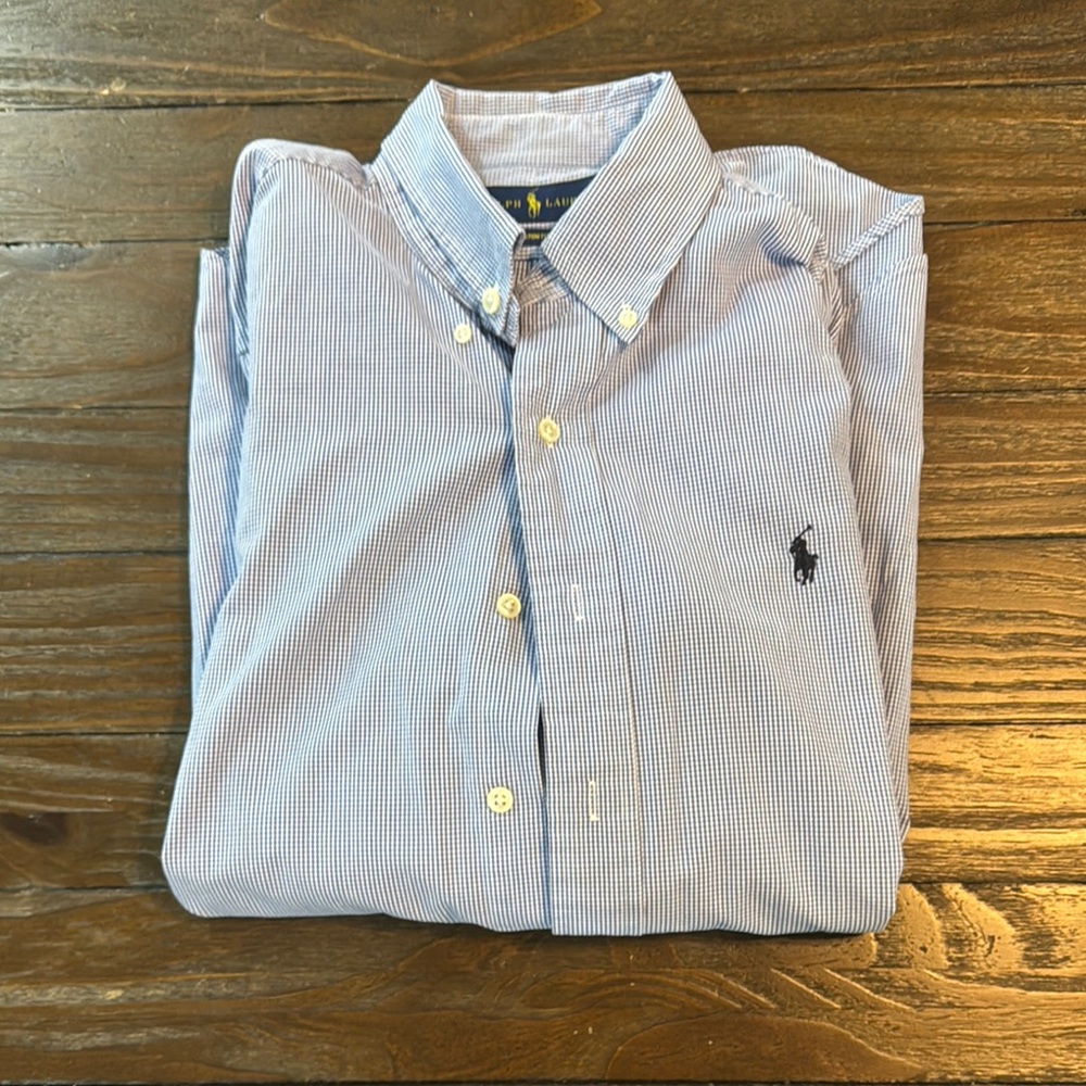 Ralph Lauren Blue Casual Button Down Shirt